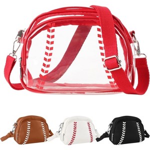 FATMOON Baseball Crossbody Purses for Women Mom Sport Small Baseball Shoulder Bag Vegan Leather Softball Handbags - 1 of 4