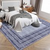 Area Rug Modern Border Contemporary Minimalist Washable Indoor Rug Non Slip Soft Decorative Accent Rug - 2 of 4