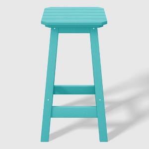 WestinTrends Malibu 24" All Weather Hdpe Outdoor Patio Square Backless Counter Stool - 1 of 4