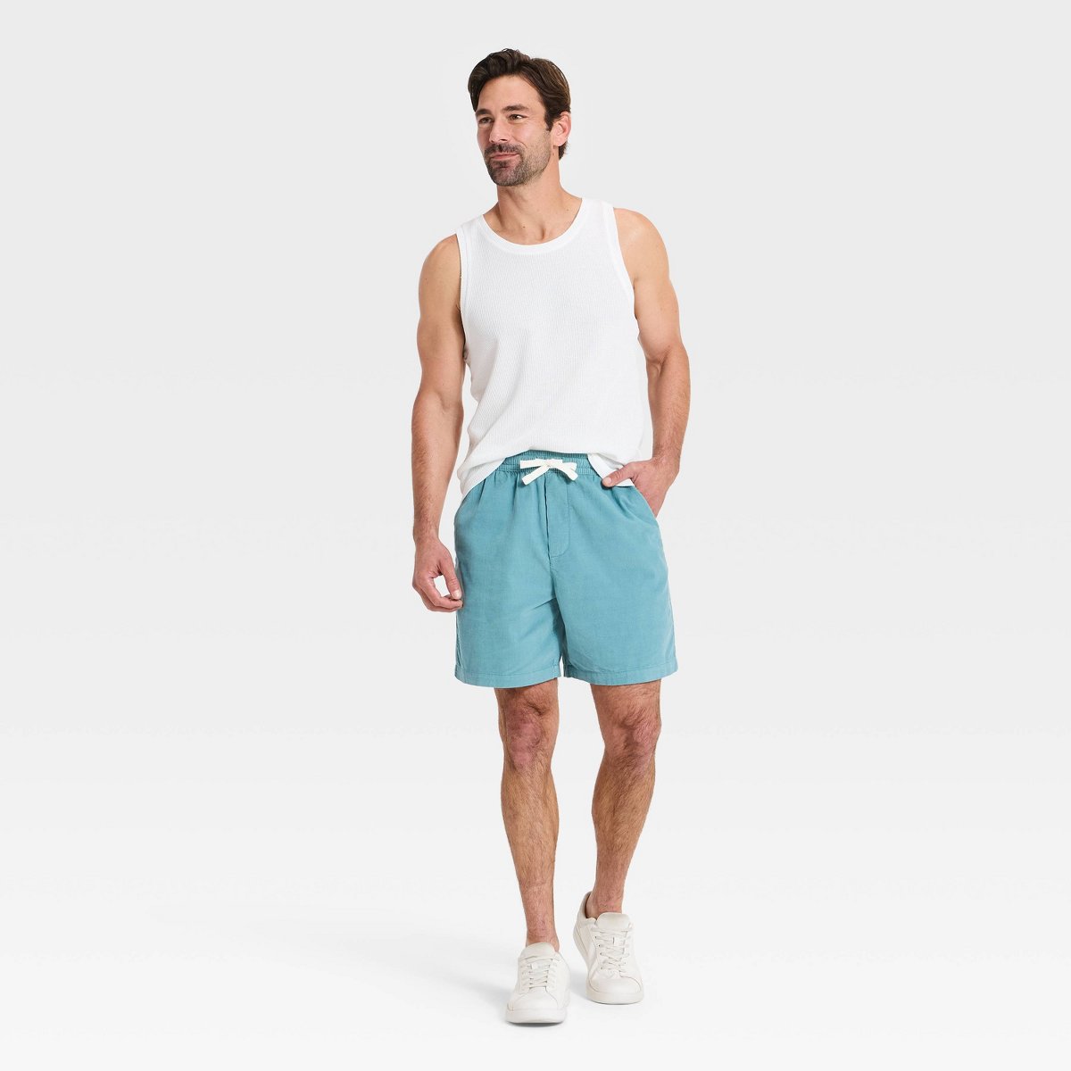 Мужские рубашки Goodfellow & Co Men's Everywear Value Tank Top - Goodfellow & Co™ Off-White XXL — фото 3