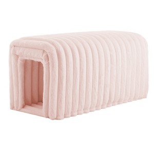 DSVIMOY Ottoman Storage Bench, Pet Supplies Corduroy Bench,  Cat's Nest to Hide for the Living Room, Entryway, Pink, 33"*16.93"*16.53" - 1 of 4