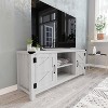 Flash Furniture 58 Inch Barn Door TV Stand Fits up to 65" TV's-LT GY Wash with Adjustable Shelf - 2 of 4
