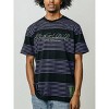 Evangelion You Are (Not) Alone Crew Neck Short Sleeve Striped T-shirt - image 3 of 4