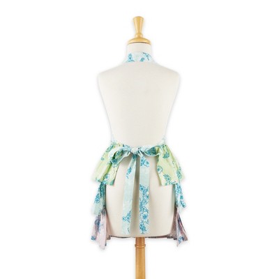 Sweet Floral Multi-Color Cotton Ruffle Cooking Apron