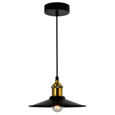 CWI Lighting Brave 1 Light Black Mini Pendant