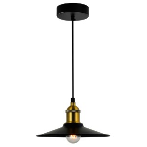 CWI Lighting Brave 1 Light Black Mini Pendant - 1 of 4