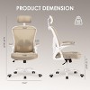 NicBex Ergonomic Office Chair,Swivel Computer Desk Chairs with Adjustable Lumbar Support,Flip-Up Arms,Headrest & Mesh Back for Home,Bedroom - 2 of 4