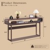 63 Inch Long Console Table, Modern Wood Entryway Table, Narrow Sofa Table Behind Couch for Living Room, Hallway, Foyer - 3 of 4