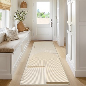 ABYNOW Area Rug – Machine Washable Soft Modern Abstract Carpet Non-Slip Floor Rug - 1 of 4