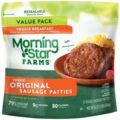 Morningstar Farms Original Sausage Patties Frozen - 16oz/12ct