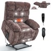 Oversized Power Lift Recliner Chair with Heat & Massage, Dual Motor, Infinite Positions, Heavy Duty Chenille Electric Recliner for Elderly - 2 of 4