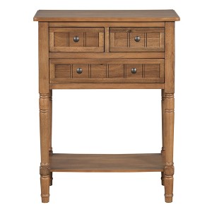 Dexmalle  Compound Console Table with Three Storage Drawers and Bottom Shelf - 1 of 4