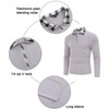 WhizMax Men's Patchwork Plaid Zip-up Long Sleeve Polo Shirt - 4 of 4