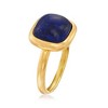 Ross-Simons Square Lapis Ring in 18kt Gold Over Sterling - 3 of 4