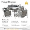 XIZZI 10 Pieces Wicker Furniture Set, Sectional Sofa Set with Wide Armrest and Deep Seat, Rattan Modular Conversation Set for Backyard Garden - 3 of 4