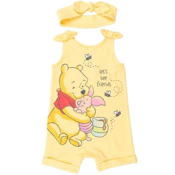 Disney Lion King Minnie Mouse Winnie the Pooh Simba Girls Romper and Headband Toddler