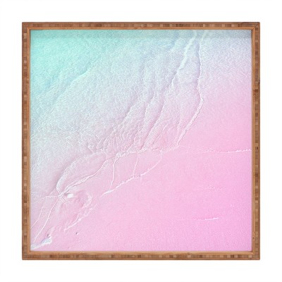 Gale Switzer Seashore Violet Mist 12" x 12" Medium Square Bamboo Tray - Deny Designs
