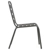 vidaXL Stackable Patio Chairs - Set of 2 – Sturdy Steel Construction, Rust and Weather Resistant, Space-Saving, Easy to Clean, Dark Gray - 4 of 4