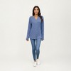 Anna-Kaci Women's Long Sleeve Ribbed Knit Top with Button Front Detail and Curved Hem - 4 of 4