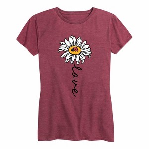 Women's Instant Message Love Daisy Ladybug Short Sleeve Graphic T