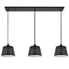 Elegant Lighting Nota 3 light black Pendant - 3 of 4
