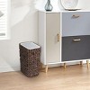 Small Trash Can with Lid and Removable Wicker Rattan Basket, 2.6 Gallon Waste Bin for Bathroom, Living Room, or Office – The Pop Home - 2 of 4