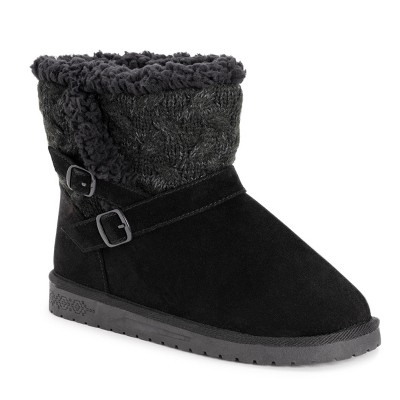 Essentials By Muk Luks Women's Alyx Boots - Ebony, 7 : Target