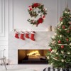 6ft Christmas Garland with Lights | Battery-Powered Pine Cone Garland w/Berries, Bows, Flowers & Ball Ornaments for Fireplace Mantle - 4 of 4