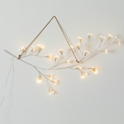 50"L Sullivans Christmas Lighted Cluster Garland White Indoor Christmas Decor