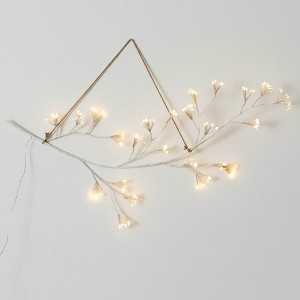 50"L Sullivans Christmas Lighted Cluster Garland White Indoor Christmas Decor - 1 of 4