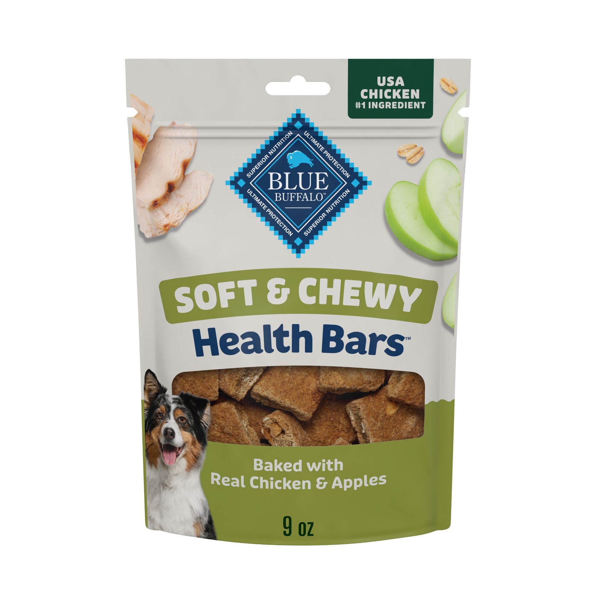 Blue Buffalo Health Bars Chicken and Apple Soft Chewy Dog Treats - 9oz