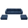 NicBex Couches for Living Room 110" U Shape Sectional Sofa Couch Chenille Free Combination Upholstered Sleeper Couch Set, Beige - 2 of 4