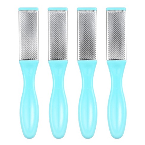 Unique Bargains Feet Care Tool Dual Sided Removes Dead Skin Pedicure Foot  File Stainless Steel 4 Pcs Blue