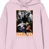 Naruto Shippuden Sasuke & Naruto Long Sleeve Cradle Pink Men's Hooded Sweatshirt - 2 of 2