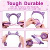 FosPower Wired Kids Headphones with Cord LED Cat Ears Foldable Light Up On Ear Headphones for Kids School iPad Tablet with 3.5mm Unicorn Pink/Lavender - 3 of 4