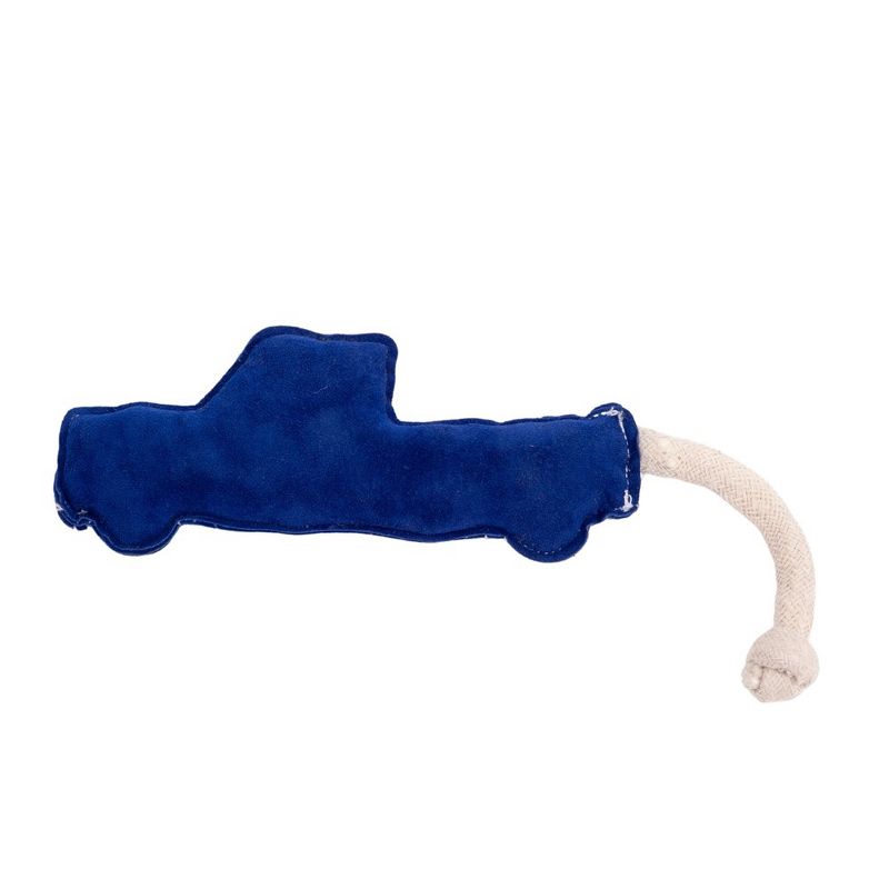 Country Living Blue Pickup Truck Dog Toy, Durable Vegan Leather, Safe for All Dog Sizes, Fun & Engaging Design, 3 of 6