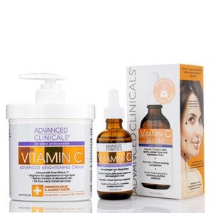 Advanced Clinicals Vitamin C Body Lotion + Vitamin C Face Serum for Brightening and Dull Skin. Two Piece Set - 1 of 4