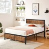 Twin/Full/Queen Size Bed Frame with Wood Headboard and Footboard, 14 Inch Platform Mattress Foundation, No Box Spring Needed Bed - 3 of 4