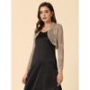 INSPIRE CHIC Women's Elegant Sheer Floral Lace Crop Bolero Shrug - 3 of 4