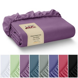Microfiber Fitted Sheets Deep Pocket Up to 16-Inch , Ultra Soft , Easy Fit , Hypoallergenic Fitted Bed Sheets - Lux Decor Collection - 1 of 4