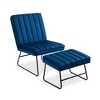 Recliner Chair, Lazy Chair With Footrest, 5 Backrest Settings, High Density Sponge Filling,velvet Lounge Chair Living Room - 3 of 4