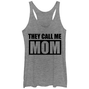 Women's CHIN UP They Call Me Mom Racerback Tank Top - 1 of 4
