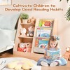 Vynxaria Bookshelf Series 24 in. Wide  3 / 4 Shelf Kids Bookcase with Side Pockets for Nurseries Playrooms and Classrooms - 3 of 4