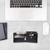 Generic Men's Leather Slim Bifold Wallet, Charcoal/Black, One Size - 2 of 4