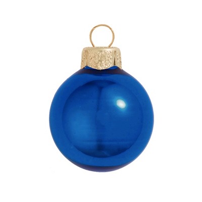 Northlight 40ct Shiny Glass Ball Christmas Ornament Set 1.5" - Cobalt Blue