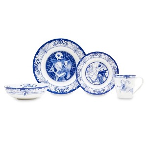 Ukonic Disney The Nightmare Before Christmas Jack and Sally 8-Piece Dinnerware Set - 1 of 4