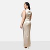 Rebdolls Women's Tulip Satin Button Shoulder Maxi Slip Dress - 2 of 3