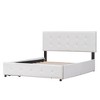 Queen Size Upholstered Platform Bed with Classic Headboard and 4 Drawers - 3 of 4