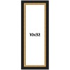 PosterPalooza | Panoramic Embellished Brown Picture Frame - UV Acrylic, Foam Board Backing, Hanging Hardware - 2 of 4