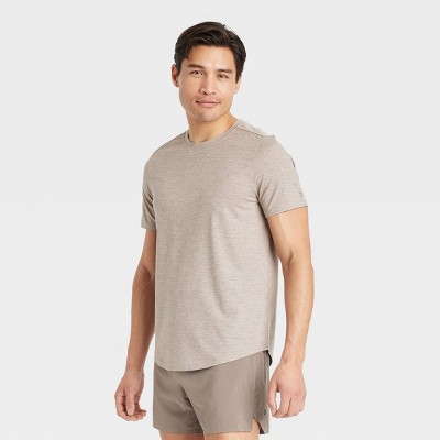 Image of Men's Short Sleeve Soft Stretch T-Shirt - All In Motion™ Persuading Gray L